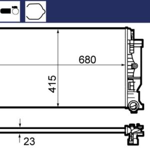 ΨΥΓΕΙΟ ΝΕΡΟΥ ΜΒ SPRINTER 06- (8MK376782054) Με 2 παροχές άνω