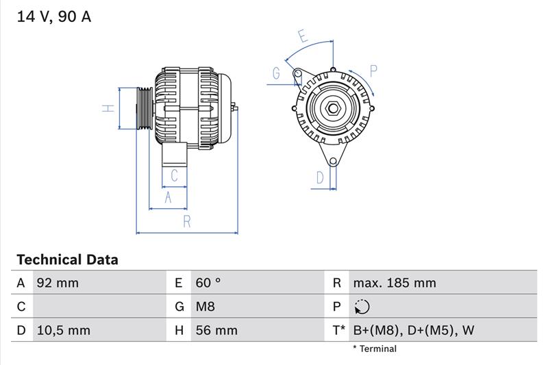 ΔΥΝΑΜΟ ΤΡΙΦΑΣΙΚΟΥ ΡΕΥΜΑΤΟΣ MERCEDES SPRINTER, VARIO (090)