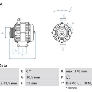 ΔΥΝΑΜΟ ΤΡΙΦΑΣΙΚΟΥ ΡΕΥΜΑΤΟΣ 14V 105A FORD (090)