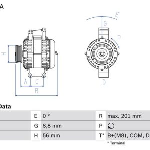 ΔΥΝΑΜΟ ΤΡΙΦΑΣΙΚΟΥ ΡΕΥΜΑΤΟΣ 14V 150A MERCEDES SPRINTER (090)